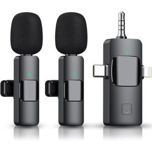 3 in 1 Wireless Microphone, USB C Microphone,2.4G Ultra-Low Delay